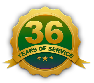 36 years of service